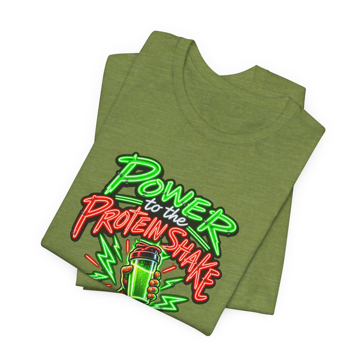Power to the Protein Shake Funny Fitness T-Shirt