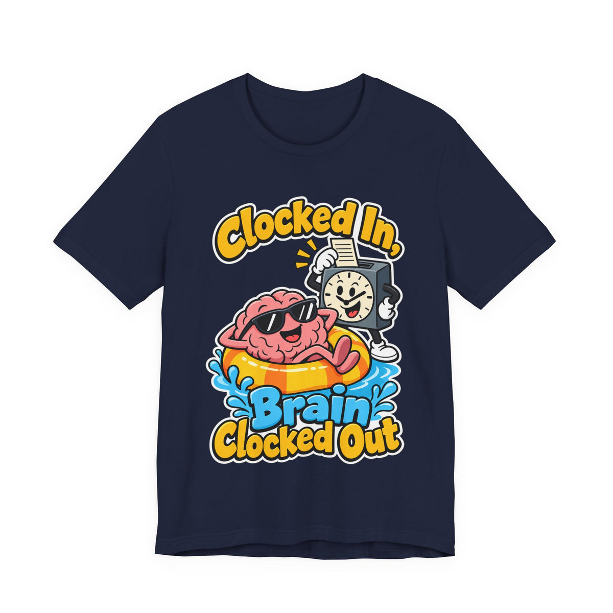 Clocked In, Brain Clocked Out Funny Nurse T-Shirt