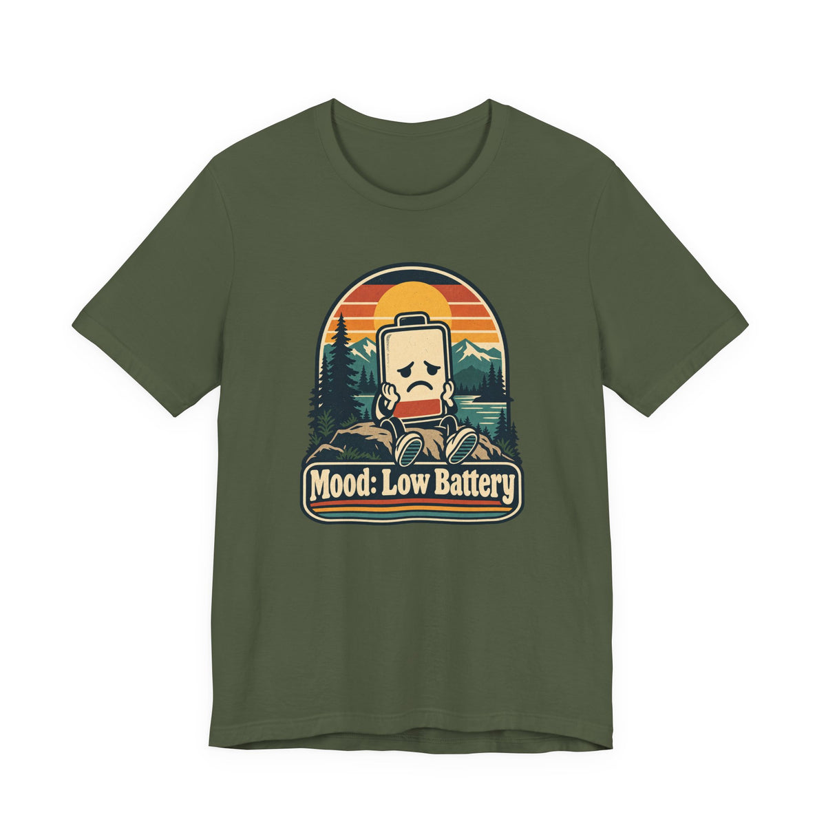 Mood: Low Battery Funny Tech T-Shirt
