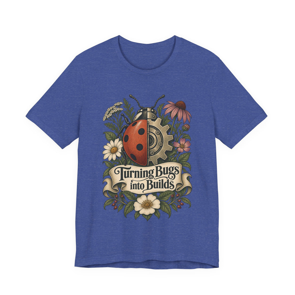 Turning Bugs into Builds Funny Programmer T-Shirt