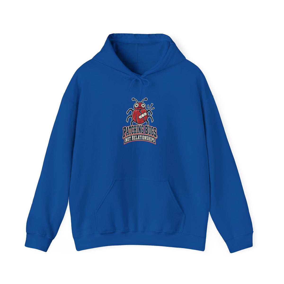 Patching Bugs, Not Relationships Funny Programmer Hoodie
