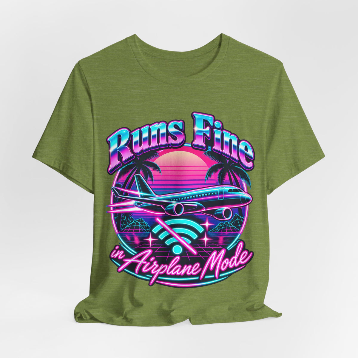 Runs Fine in Airplane Mode Funny Programmer T-Shirt