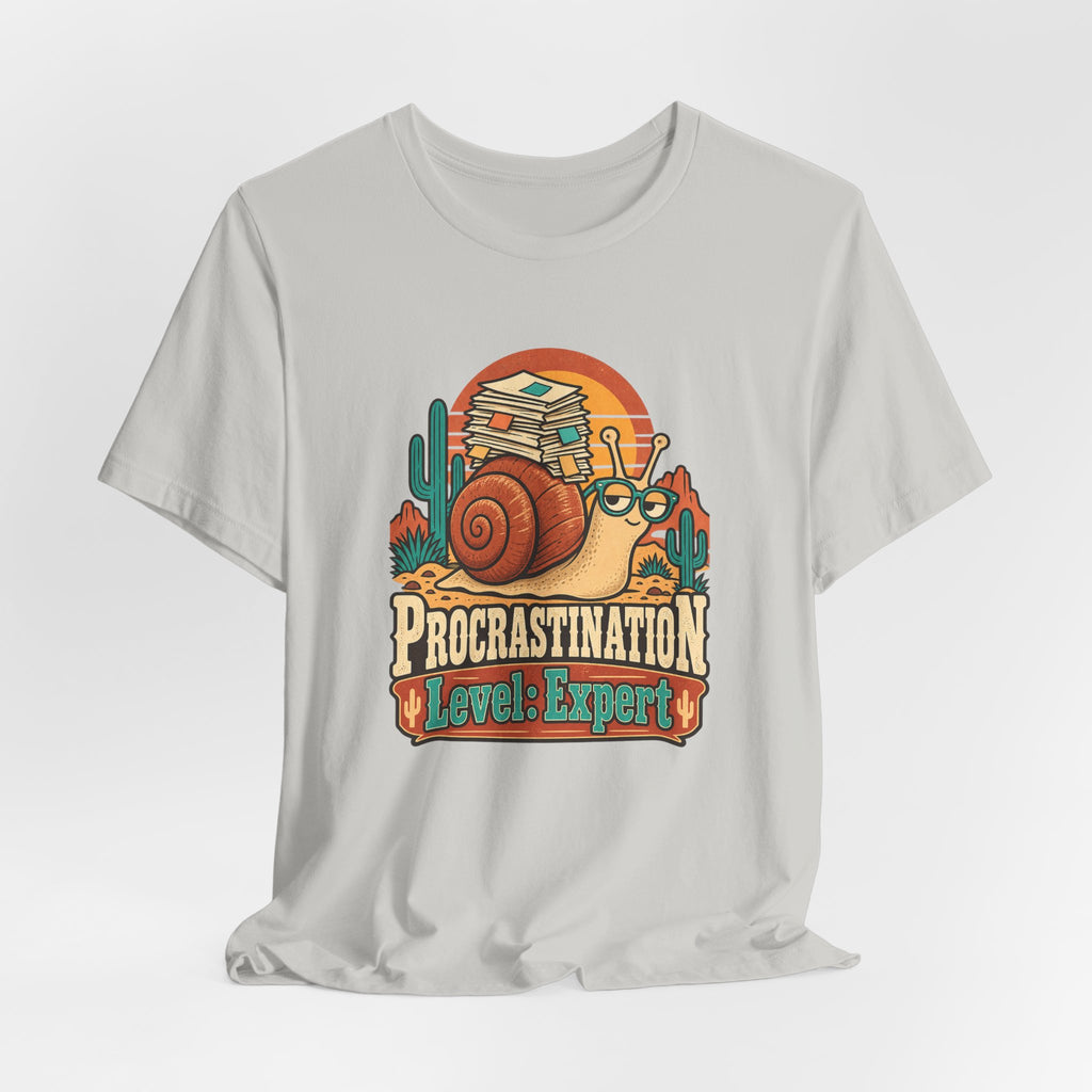 Procrastination Level: Expert Funny Student T-Shirt