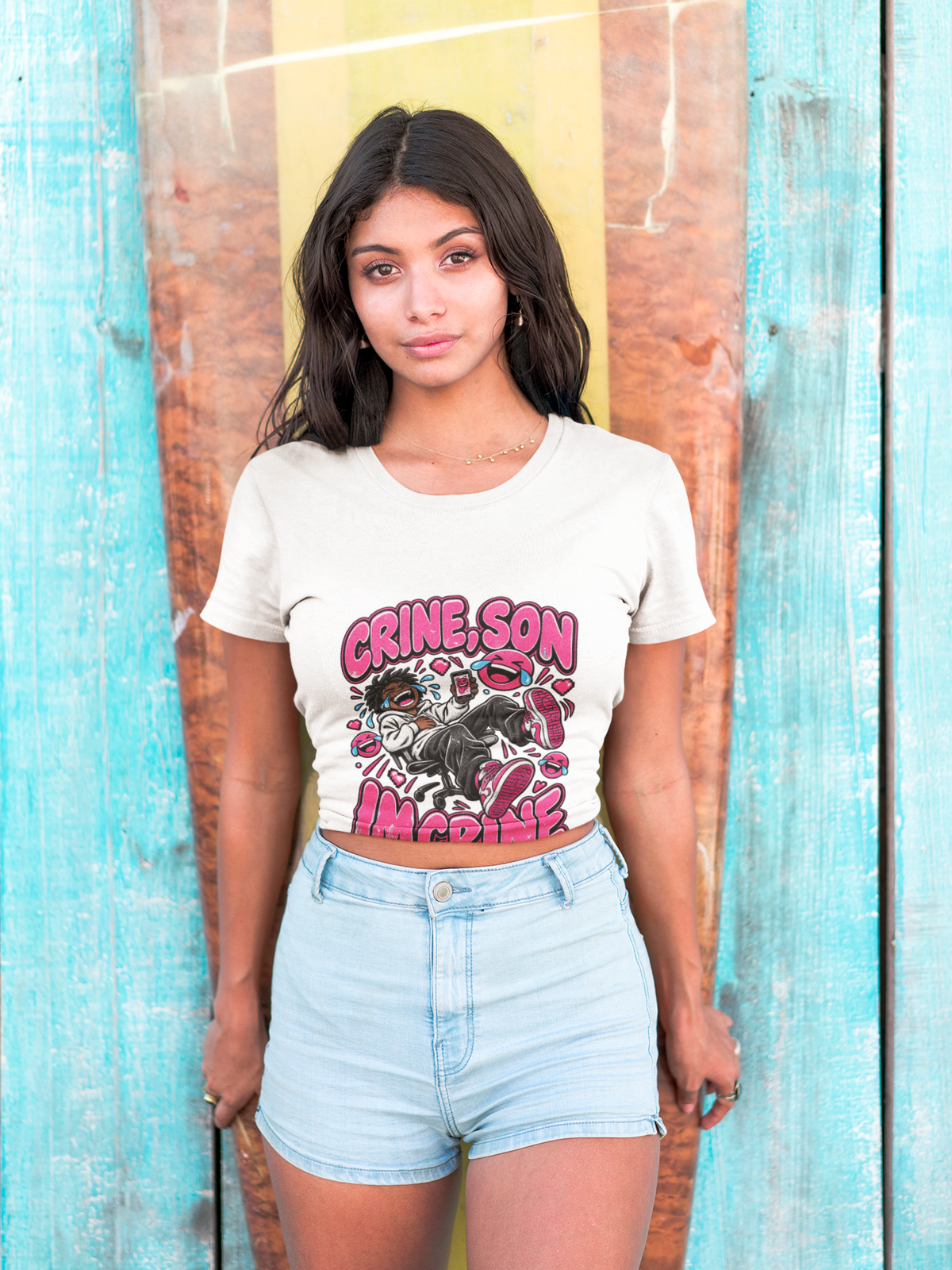 CRINE, SON IM CRINE Funny Y2K Graphic T-Shirt
