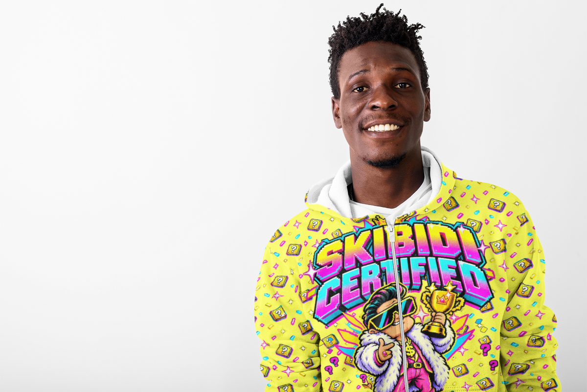 Skibidi Certified Hoodie — Neon Graphic Pullover