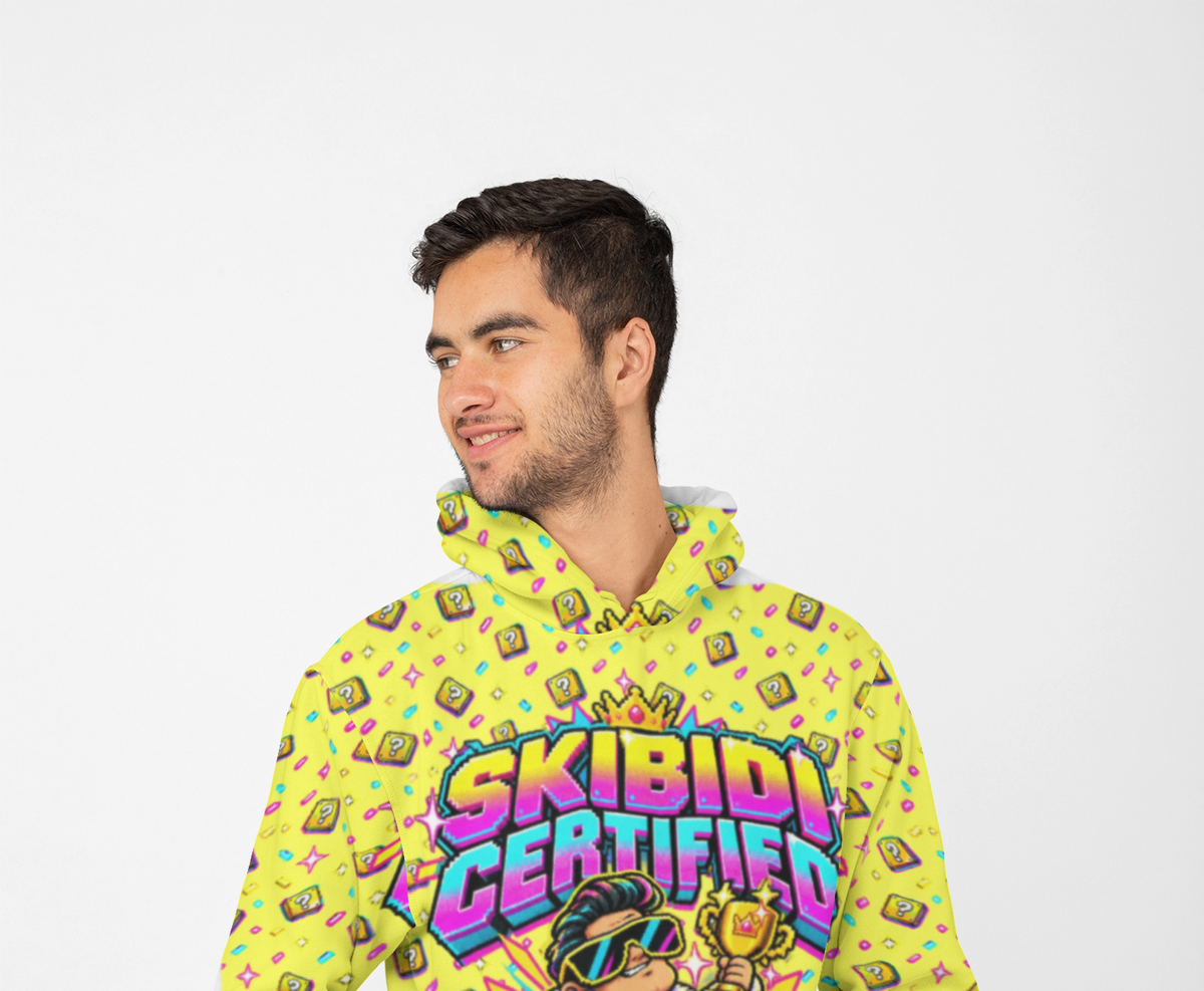 Skibidi Certified Hoodie — Neon Graphic Pullover