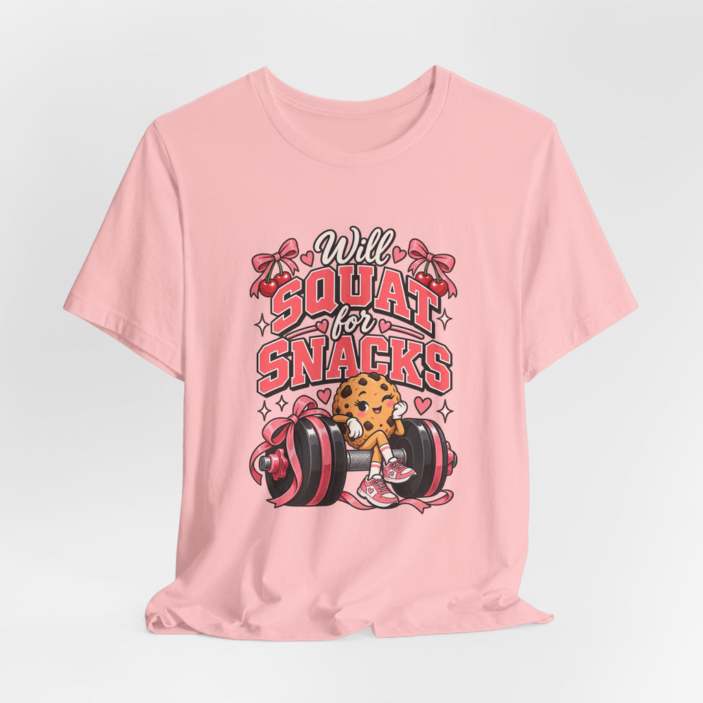 Will Squat for Snacks Funny Fitness T-Shirt