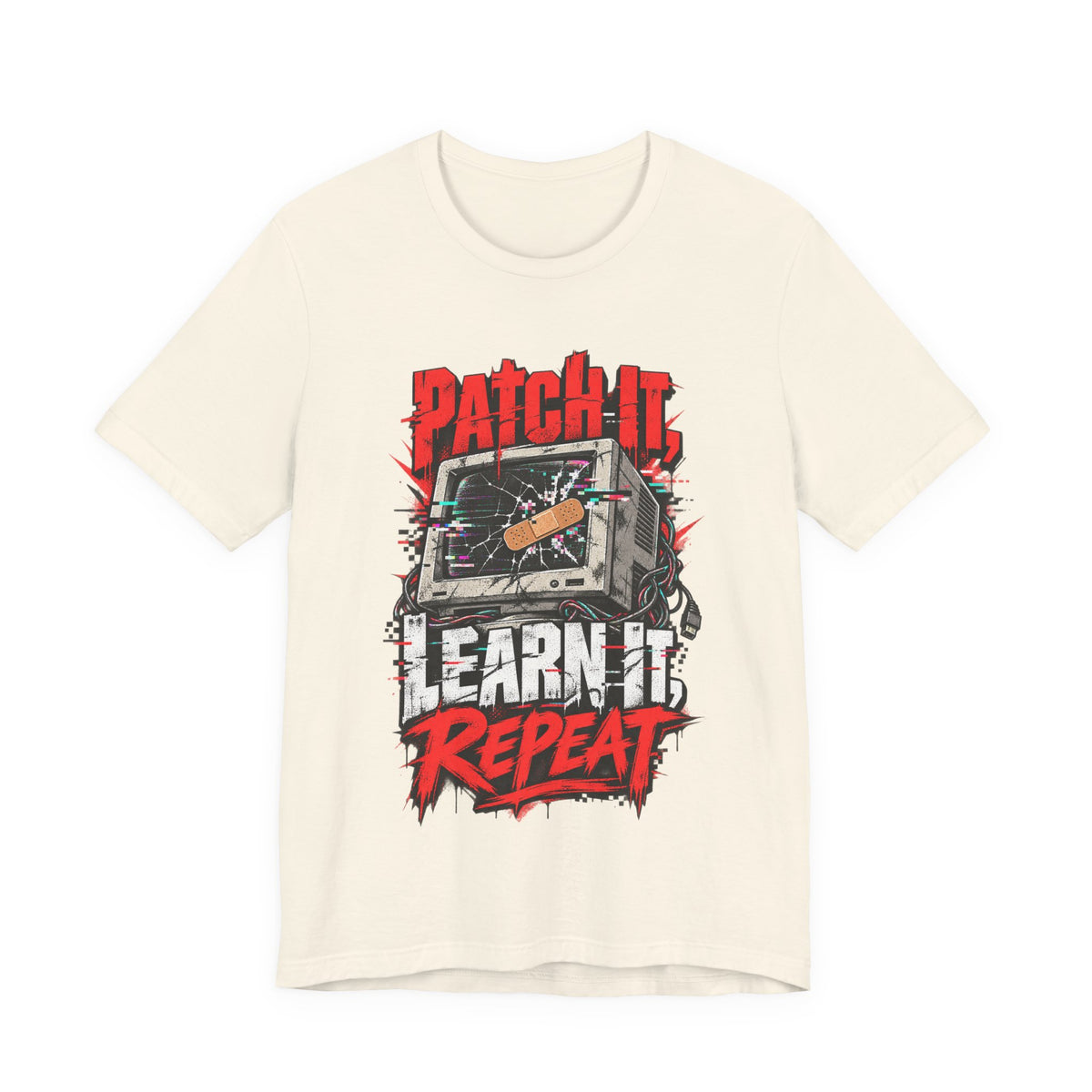 Patch It, Learn It, Repeat Funny Programmer T-Shirt