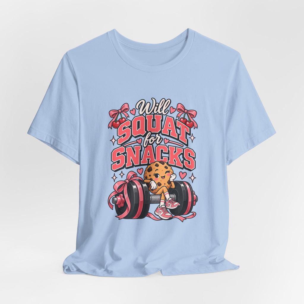 Will Squat for Snacks Funny Fitness T-Shirt