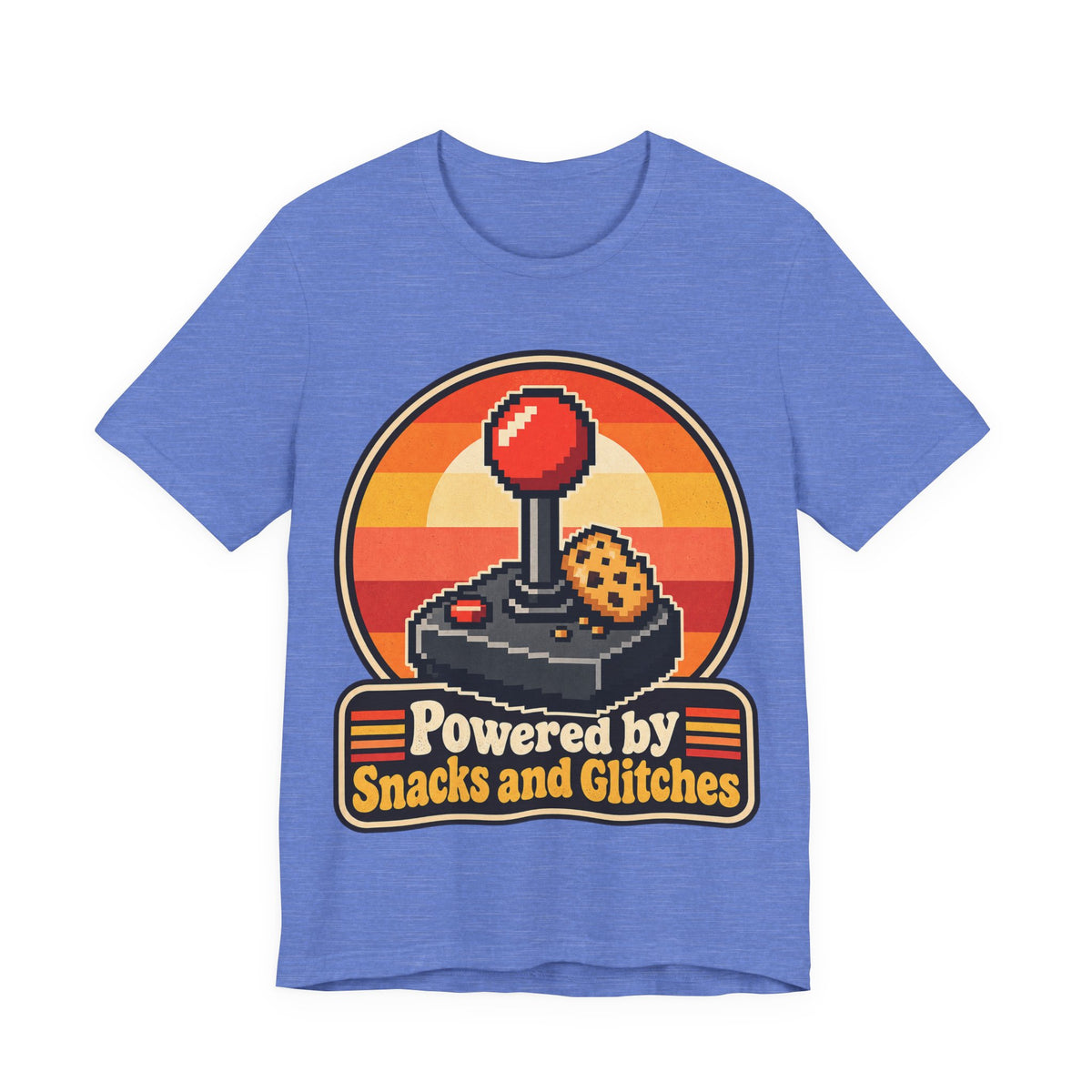 Powered by Snacks and Glitches Funny Gamer T-Shirt