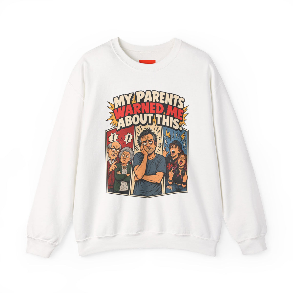 MY PARENTS WARNED ME ABOUT THIS. Funny Retro Vintage Sweatshirt