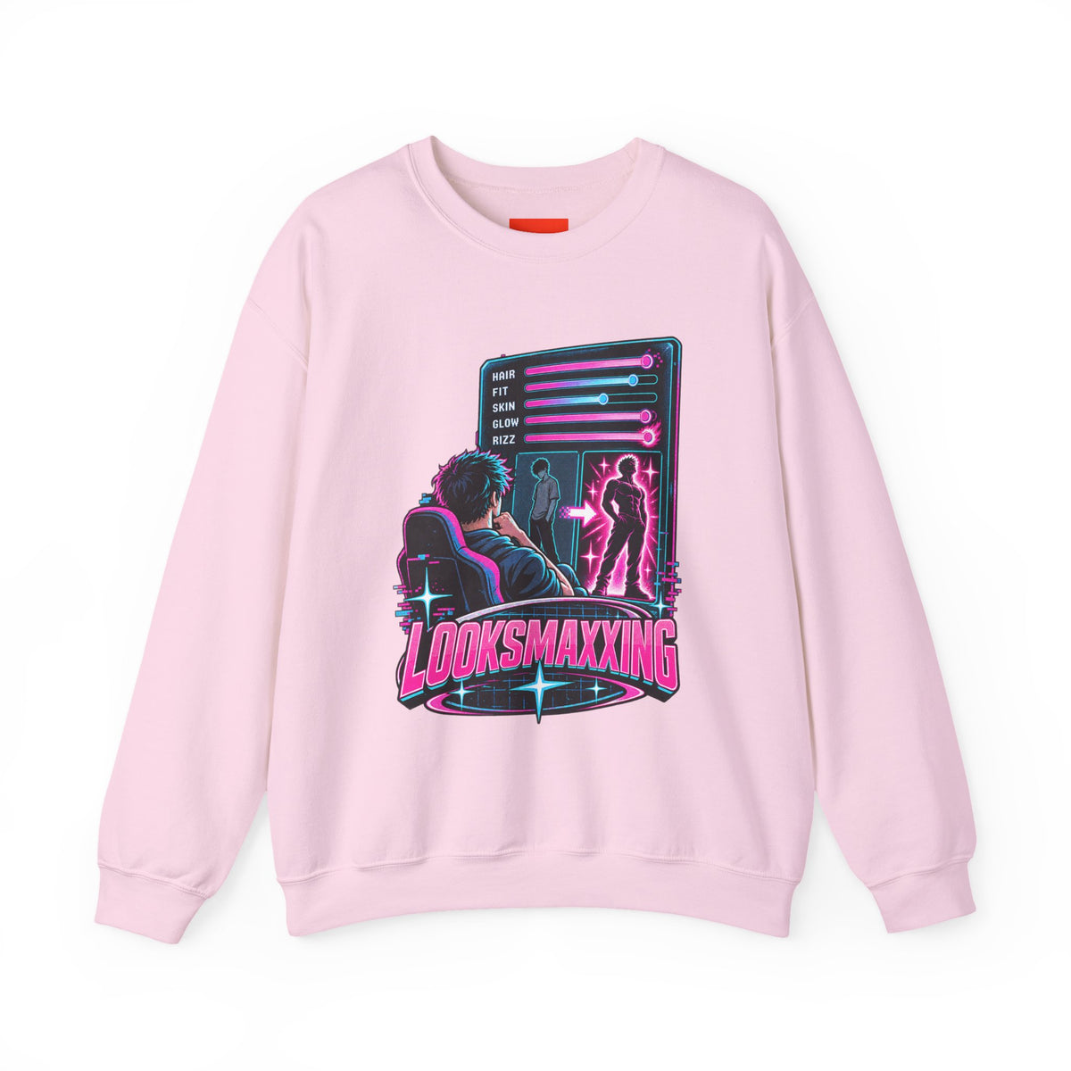 LOOKSMAXXING Funny Y2K Graphic Sweatshirt