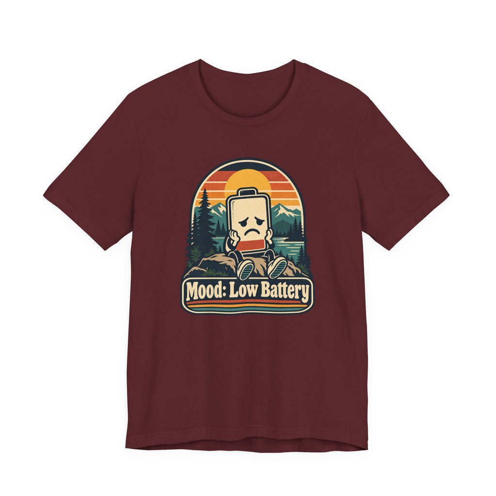 Mood: Low Battery Funny Tech T-Shirt
