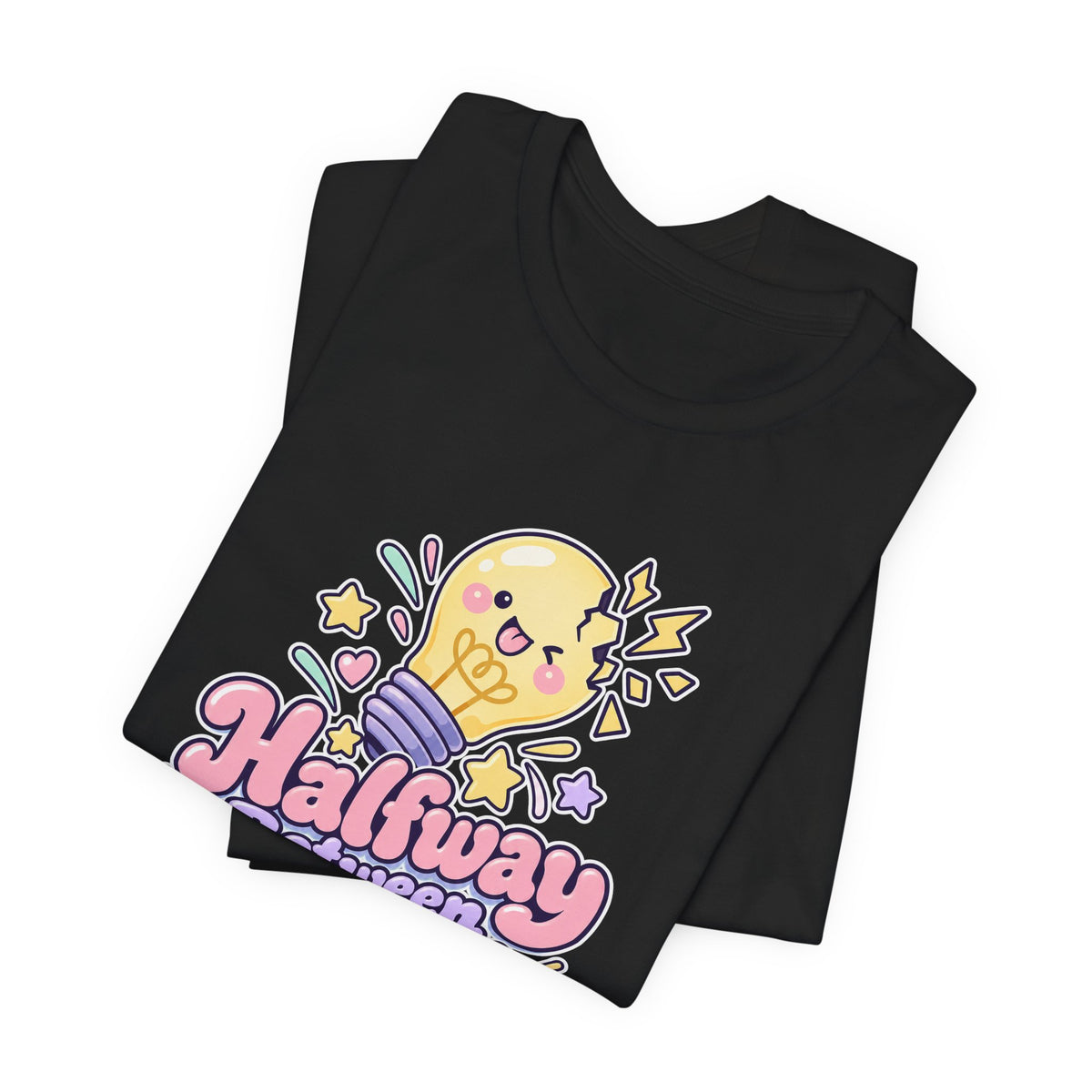 Halfway Between Genius and Disaster Funny Creative T-Shirt
