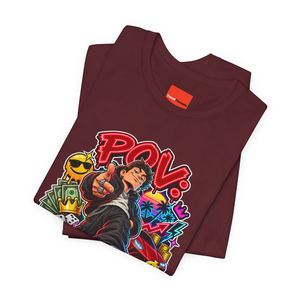 Big Mood, Bigger Ego Funny 80s Neon T-Shirt