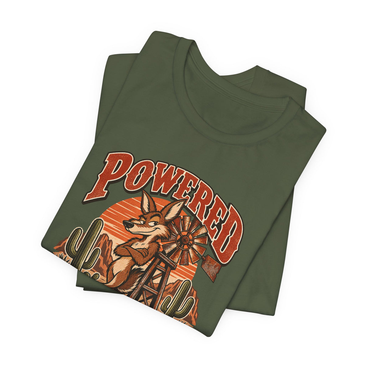 Powered By Passive Aggression Funny Western Ranch T-Shirt
