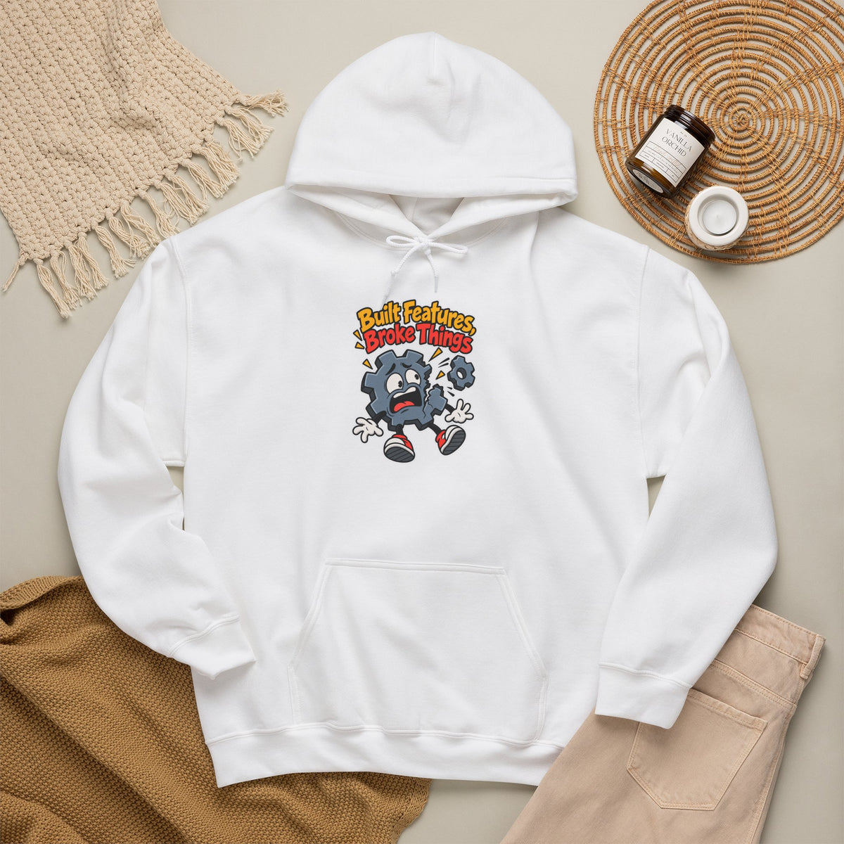 Built Features, Broke Things Funny Programmer Hoodie