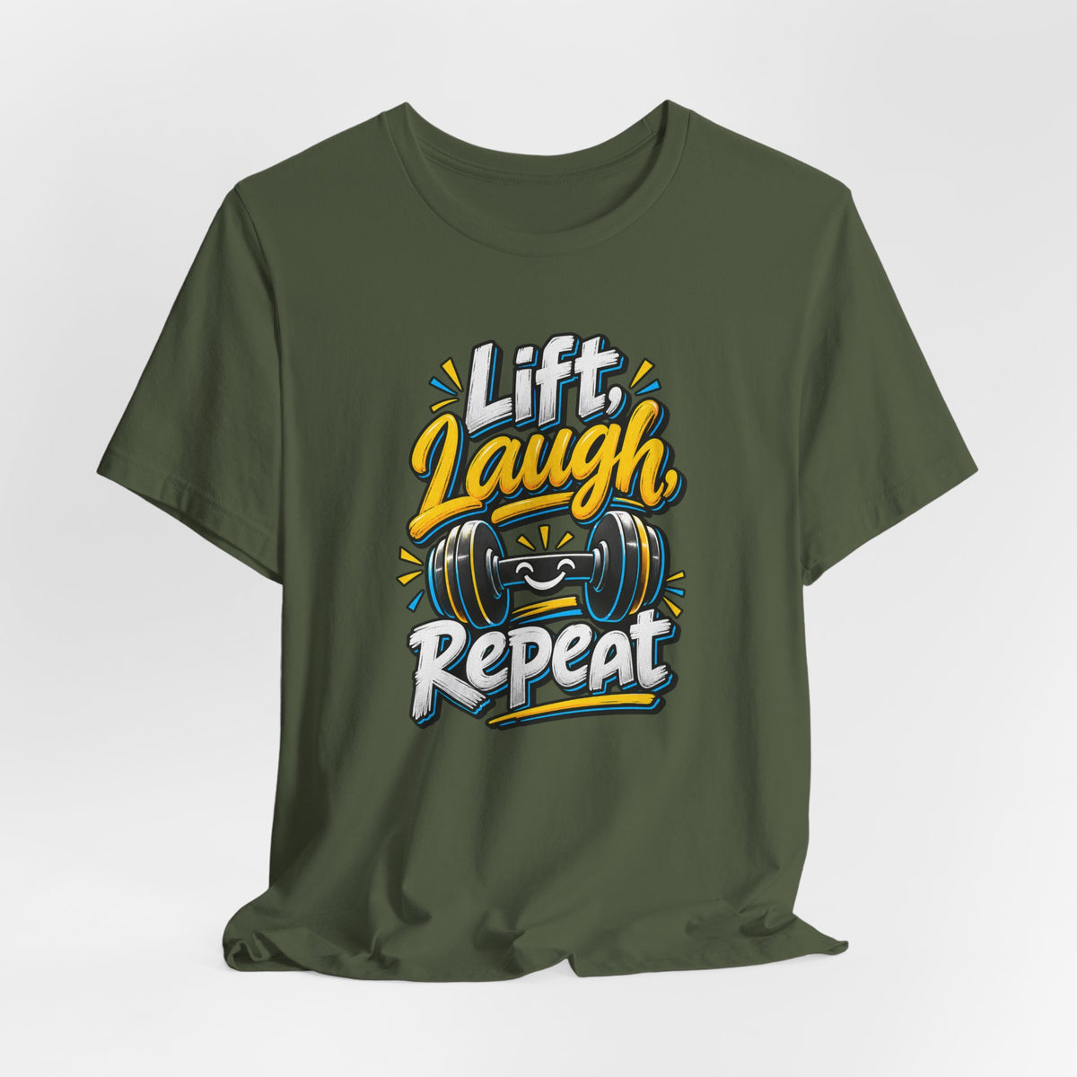Lift, Laugh, Repeat Funny Fitness T-Shirt