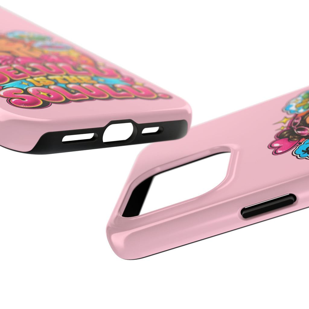 Delulu Is the Solulu Pink Tough Phone Case — Kawaii Cute Protective Case