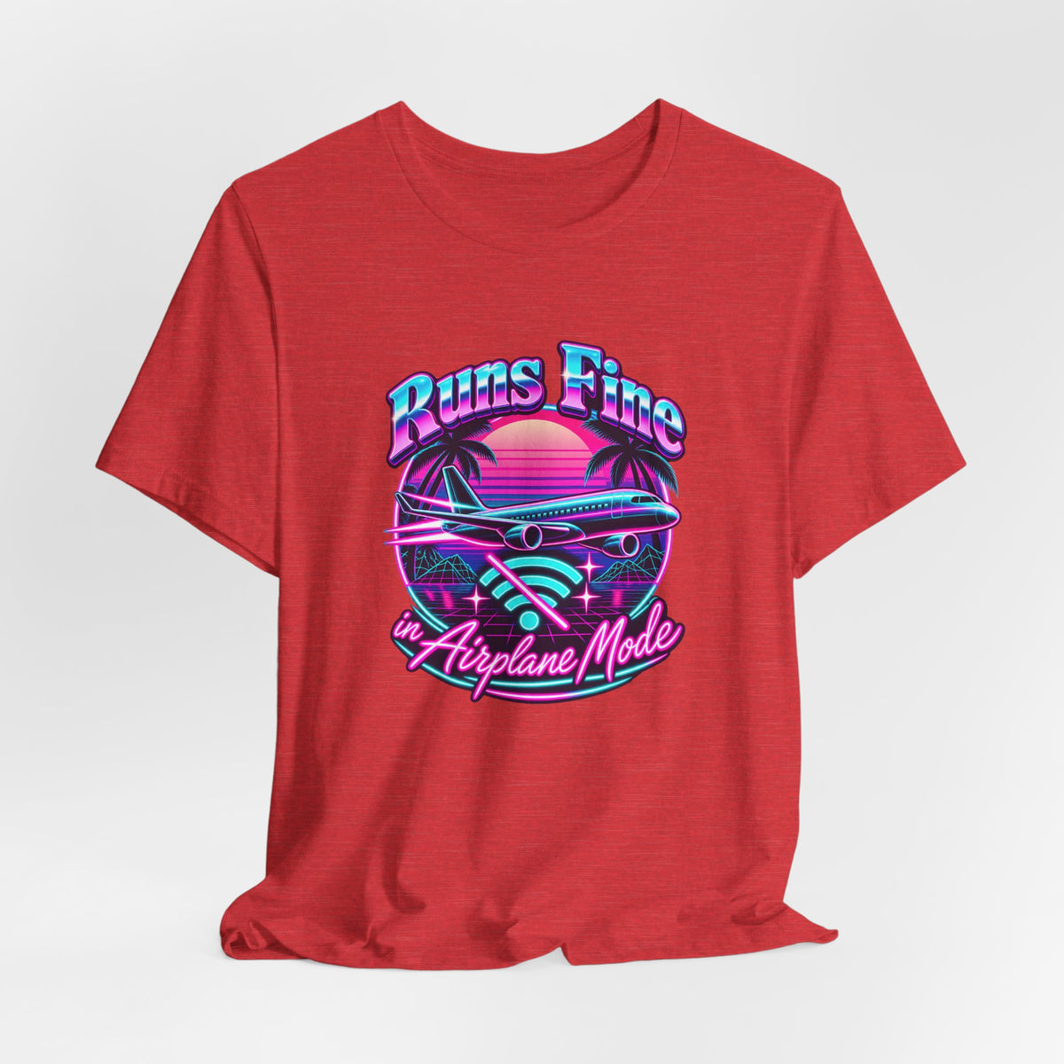 Runs Fine in Airplane Mode Funny Programmer T-Shirt