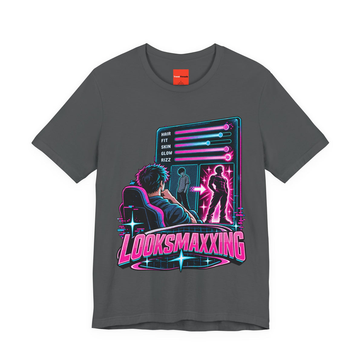 LOOKSMAXXING Funny Y2K Graphic T-Shirt