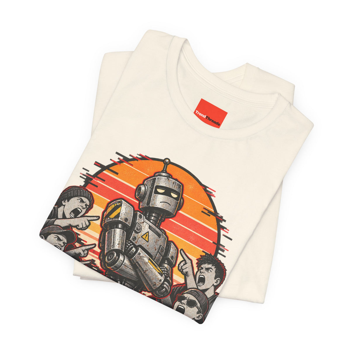 CLANKER Funny General Distressed Print T-Shirt