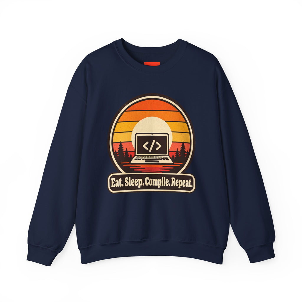 Eat Sleep Compile Repeat Funny Programmer Sweatshirt