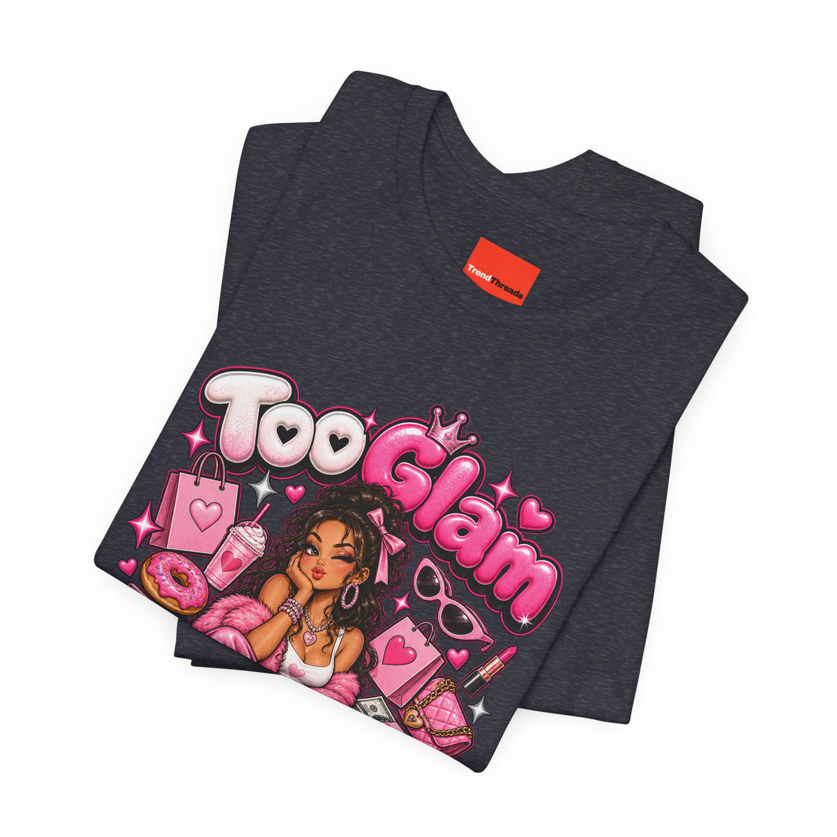 Too Glam To Give A Damn Funny Y2K Fashion T-Shirt