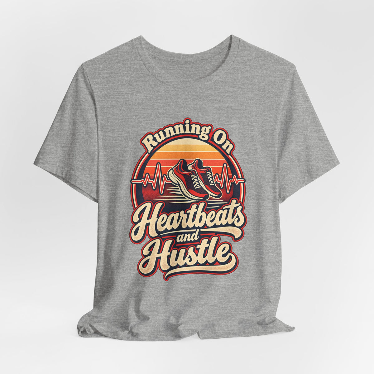 Running On Heartbeats and Hustle Funny Nurse T-Shirt