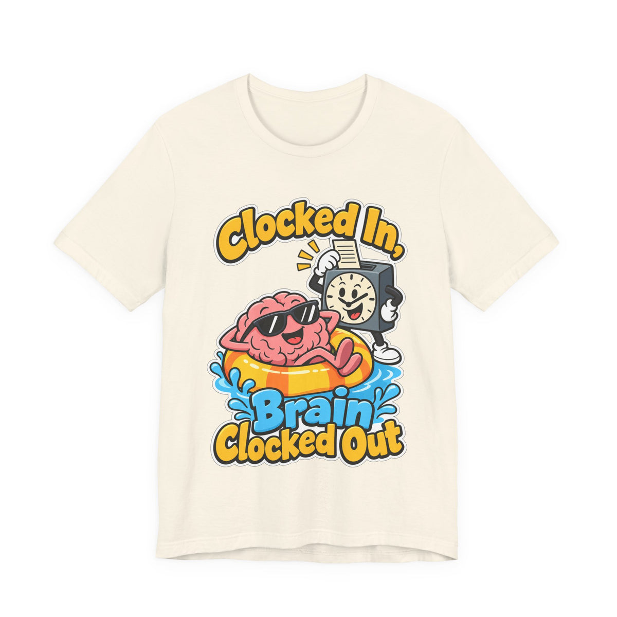 Clocked In, Brain Clocked Out Funny Nurse T-Shirt
