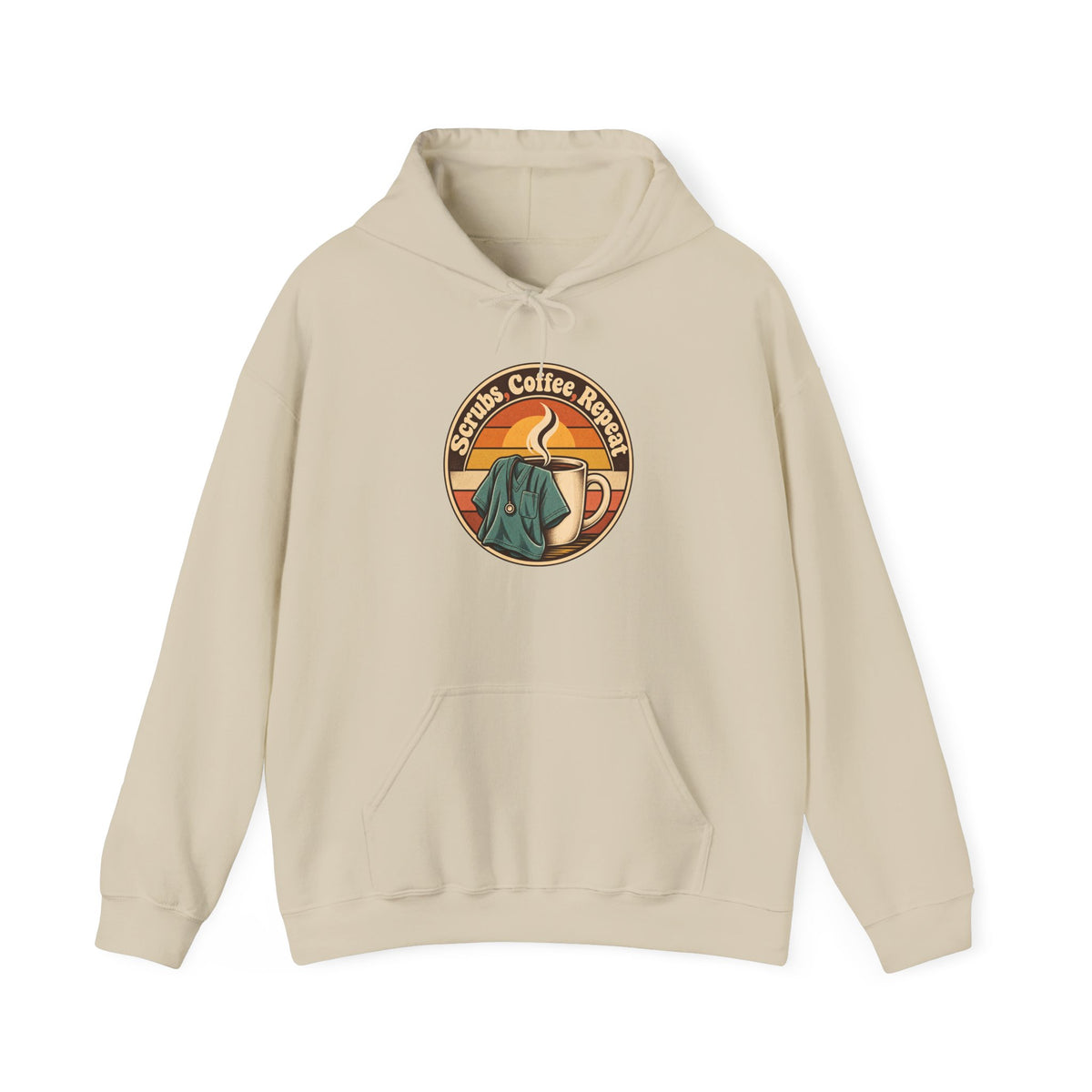 Scrubs, Coffee, Repeat Funny Nurse Hoodie