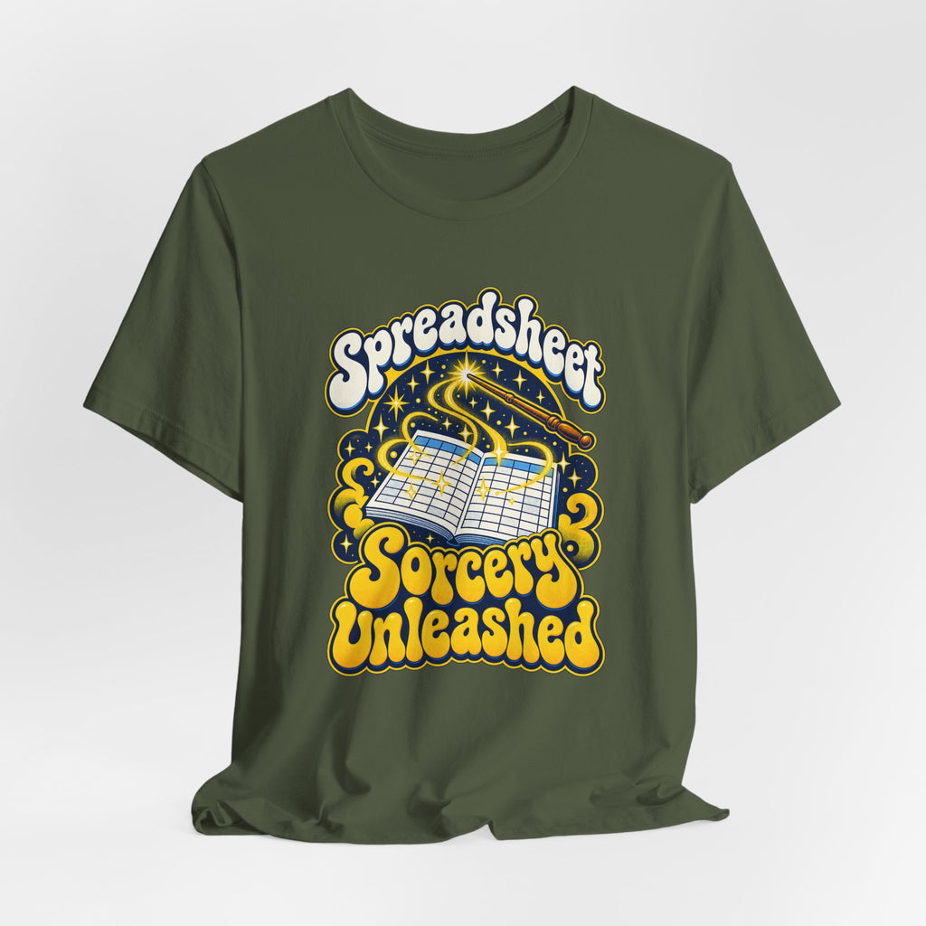 Spreadsheet Sorcery Unleashed Funny Office Humor T-Shirt