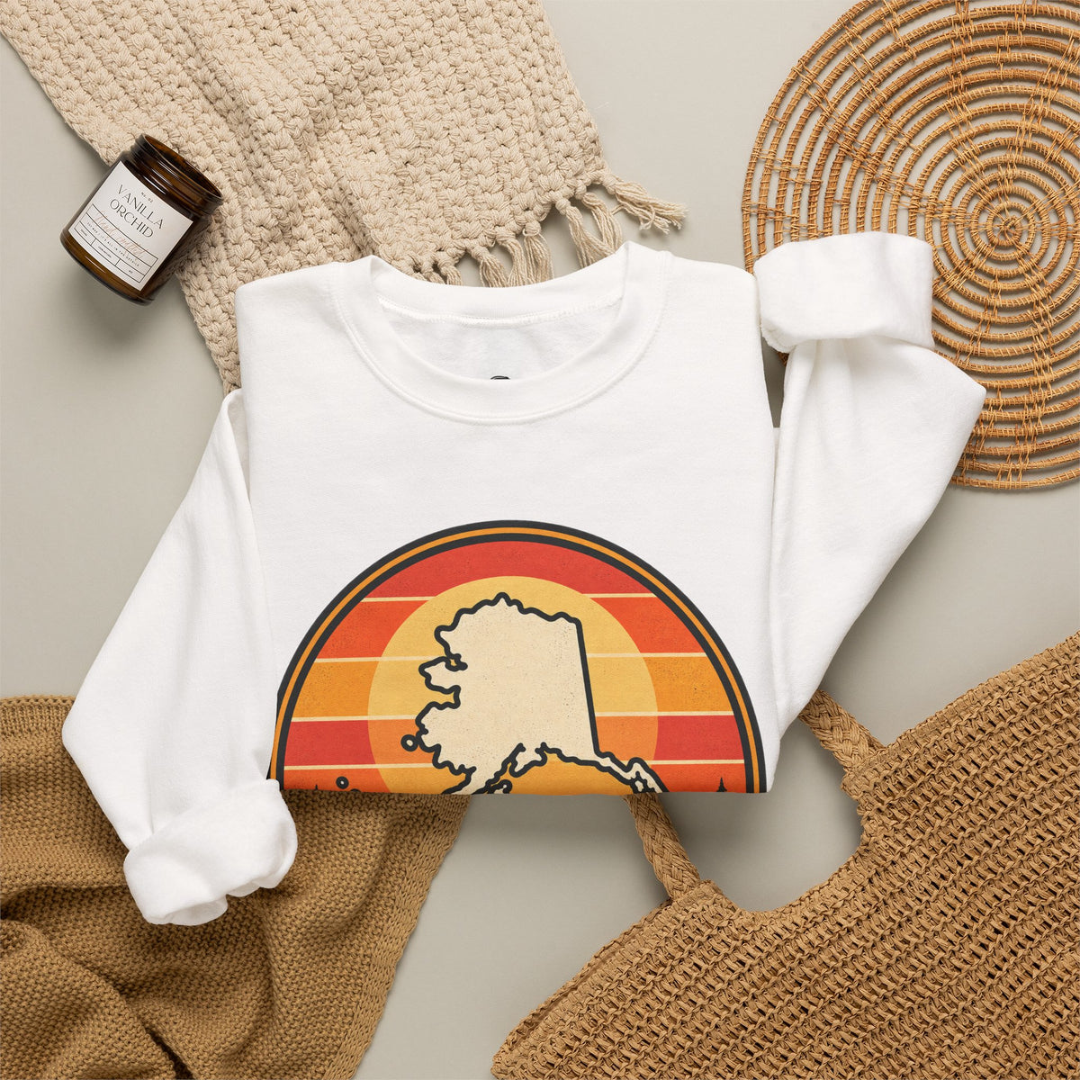 The Last Frontier Funny Minimalist Typography Sweatshirt