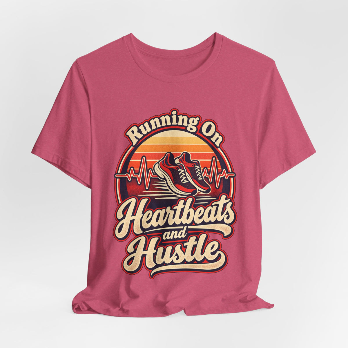 Running On Heartbeats and Hustle Funny Nurse T-Shirt