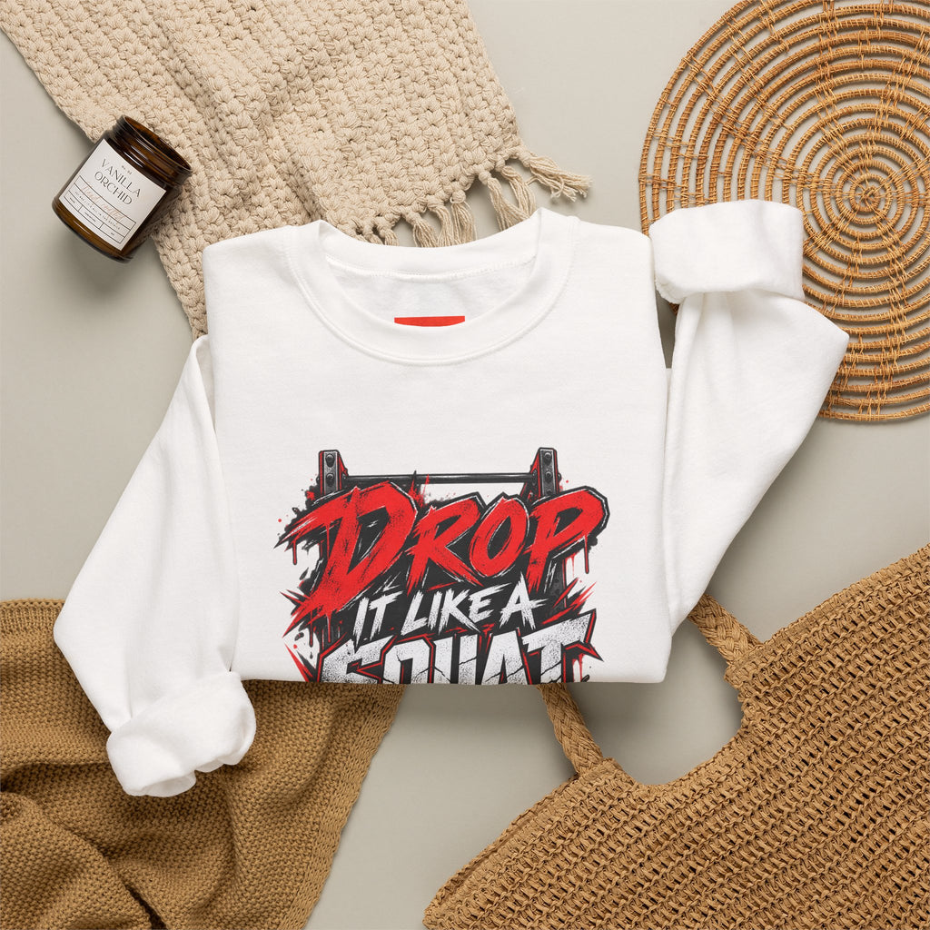 Drop It Like a Squat Funny Fitness Streetwear Sweatshirt