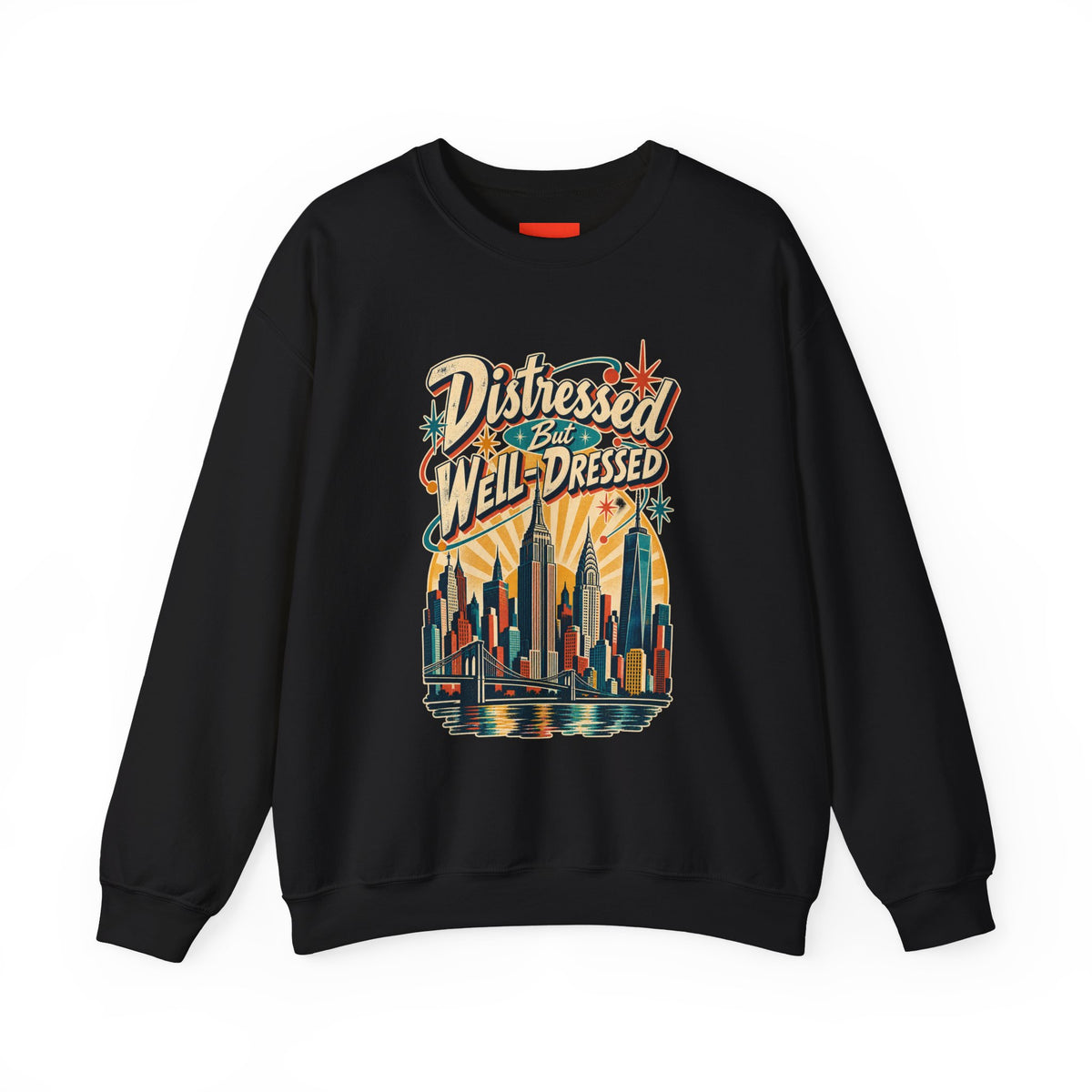 Distressed But Well-Dressed Funny Fashion Sweatshirt