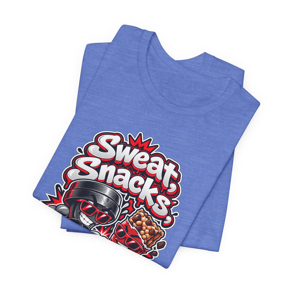Sweat, Snacks, Repeat Funny Fitness T-Shirt