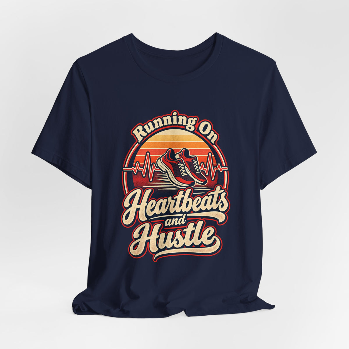 Running On Heartbeats and Hustle Funny Nurse T-Shirt