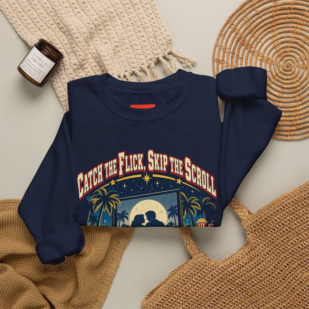 Catch the Flick, Skip the Scroll Funny Programmer Sweatshirt