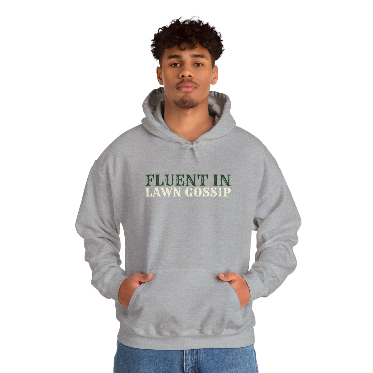 Fluent In Lawn Gossip Funny Gardening Hoodie