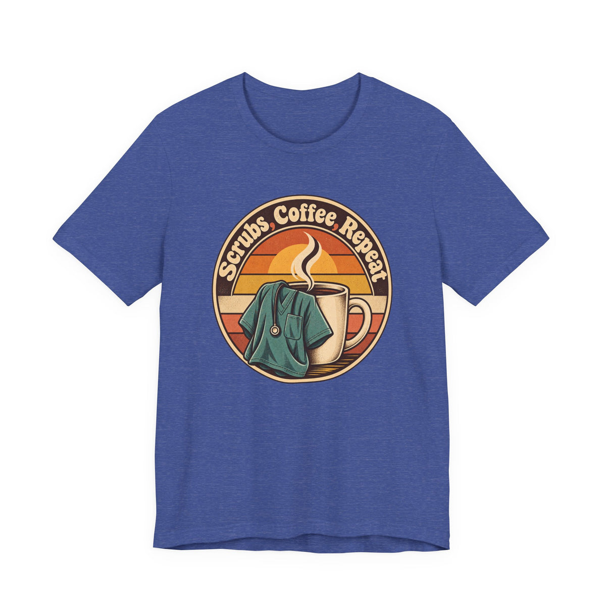 Scrubs, Coffee, Repeat Funny Nurse T-Shirt