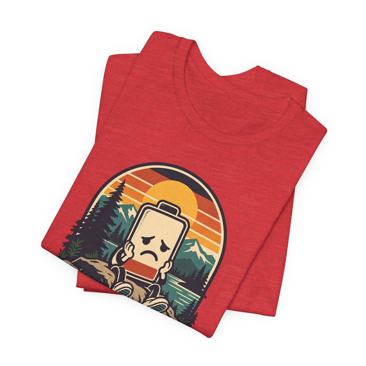 Mood: Low Battery Funny Tech T-Shirt