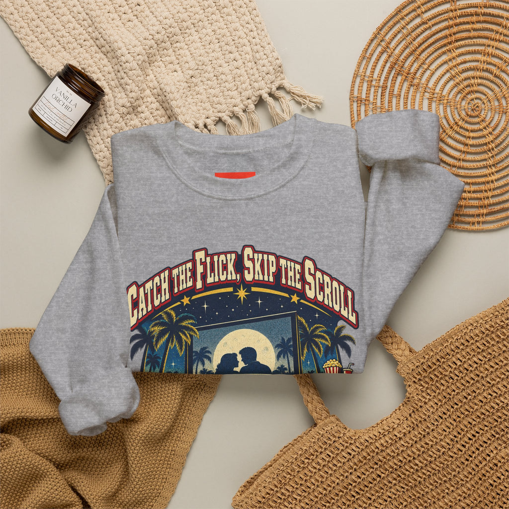 Catch the Flick, Skip the Scroll Funny Programmer Sweatshirt