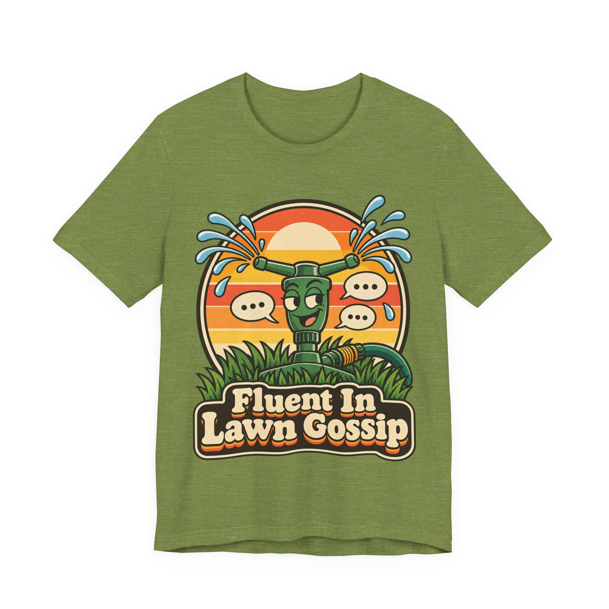 Fluent In Lawn Gossip Funny Gardening T-Shirt