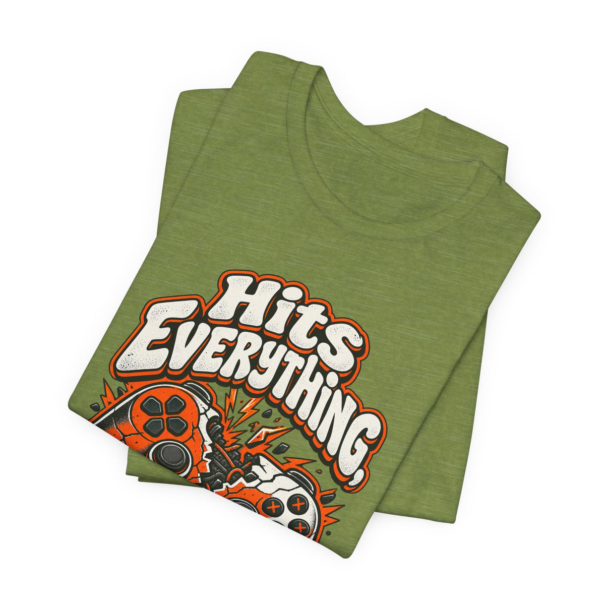 Hits Everything, Just Kidding Funny Gamer T-Shirt
