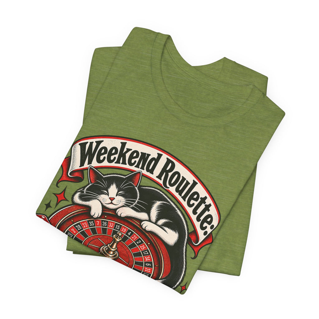 Weekend Roulette: Spin or Nap? Funny Casual Gambler T-Shirt