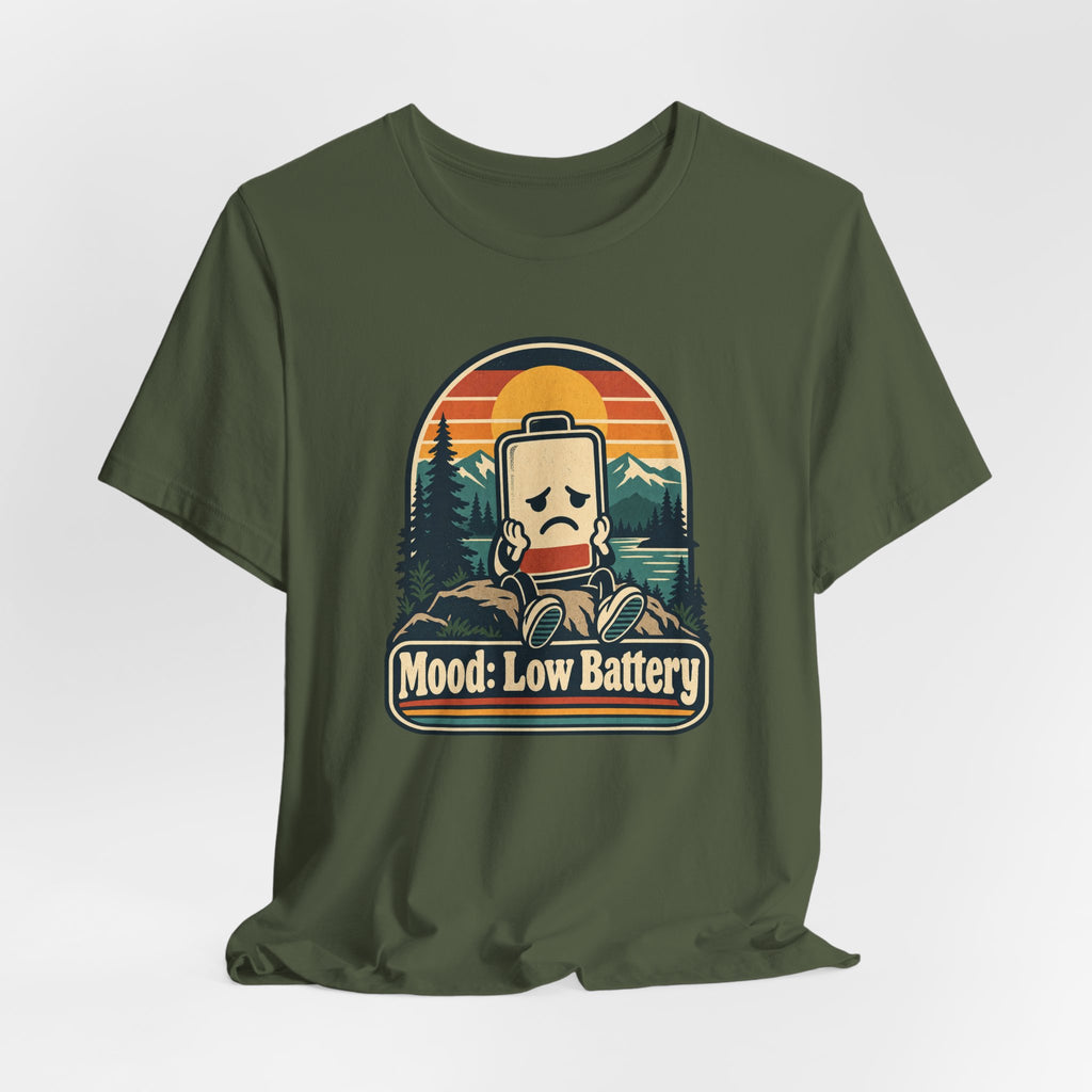 Mood: Low Battery Funny Tech T-Shirt