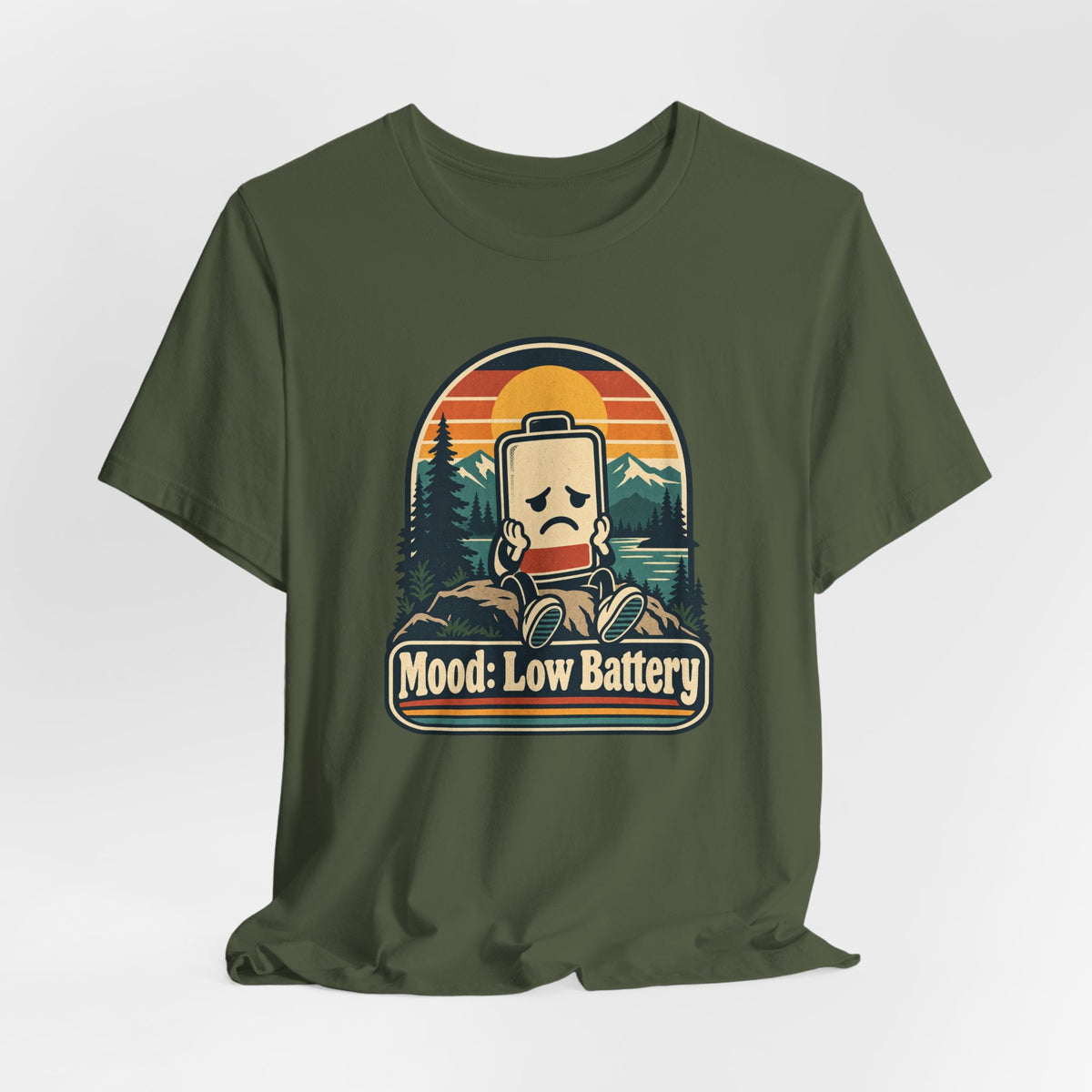 Mood: Low Battery Funny Tech T-Shirt