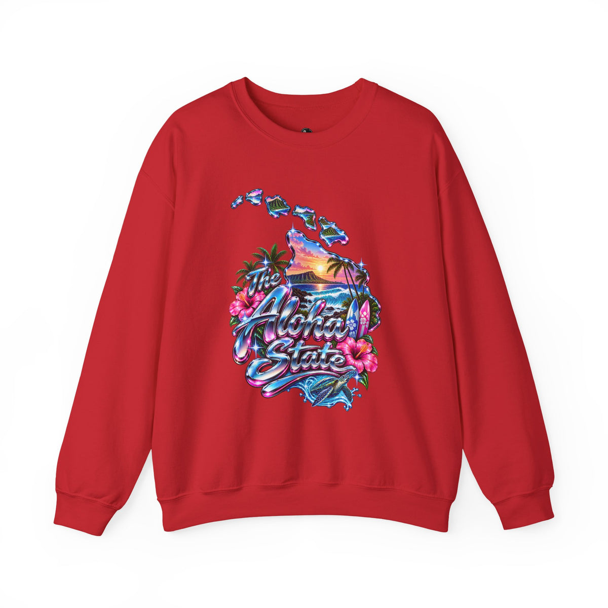 The Aloha State Funny Minimalist Typography Sweatshirt