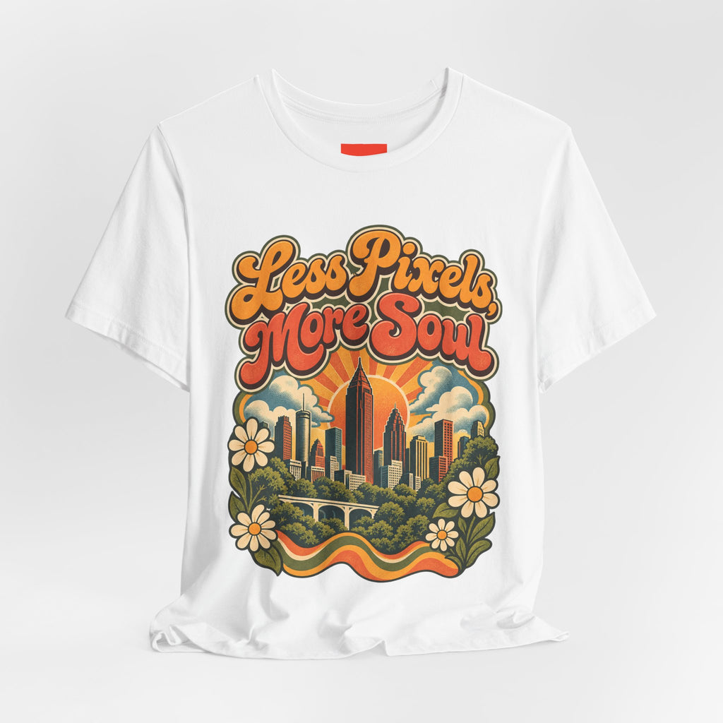 Less Pixels, More Soul Funny Digital Art T-Shirt